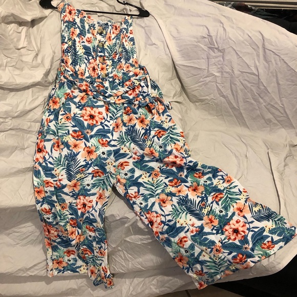 blue island Pants & Jumpsuits Nwt Floral Romper By Blue Island In A Size L Poshmark